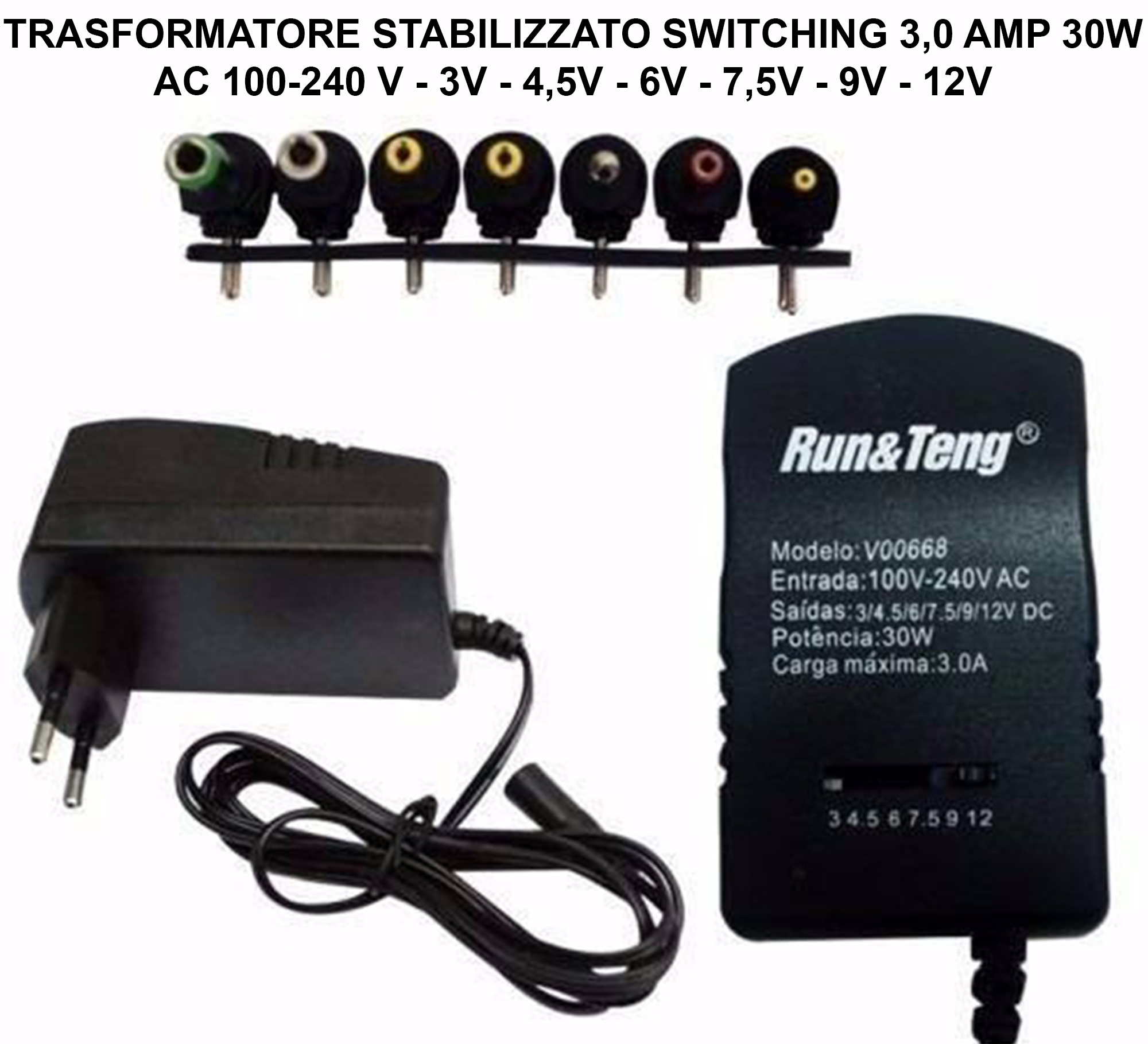 ALIMENTATORE SWITCHING 30W VARIE CONNESSIONI