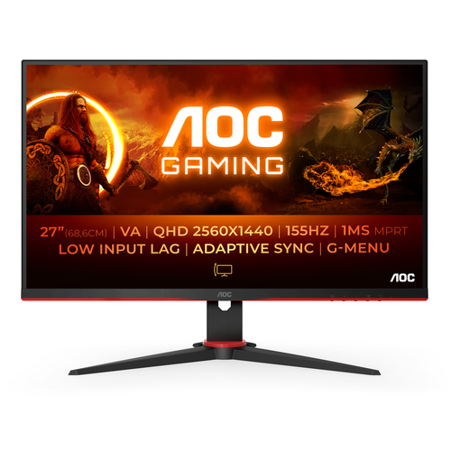 AOC Q27G2E/BK 27 155Hz QHD 1ms A-Sync HDMI/DP