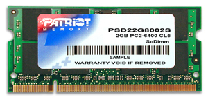 PATRIOT SODIMM 2GB DDR II 800