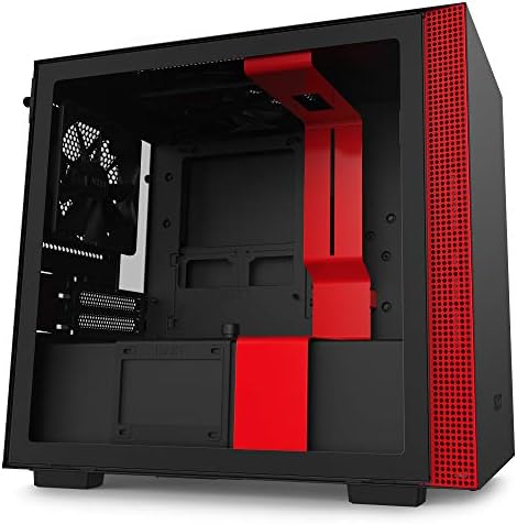 CASE NZXT H210 BLACK/RED Mini-ITX
