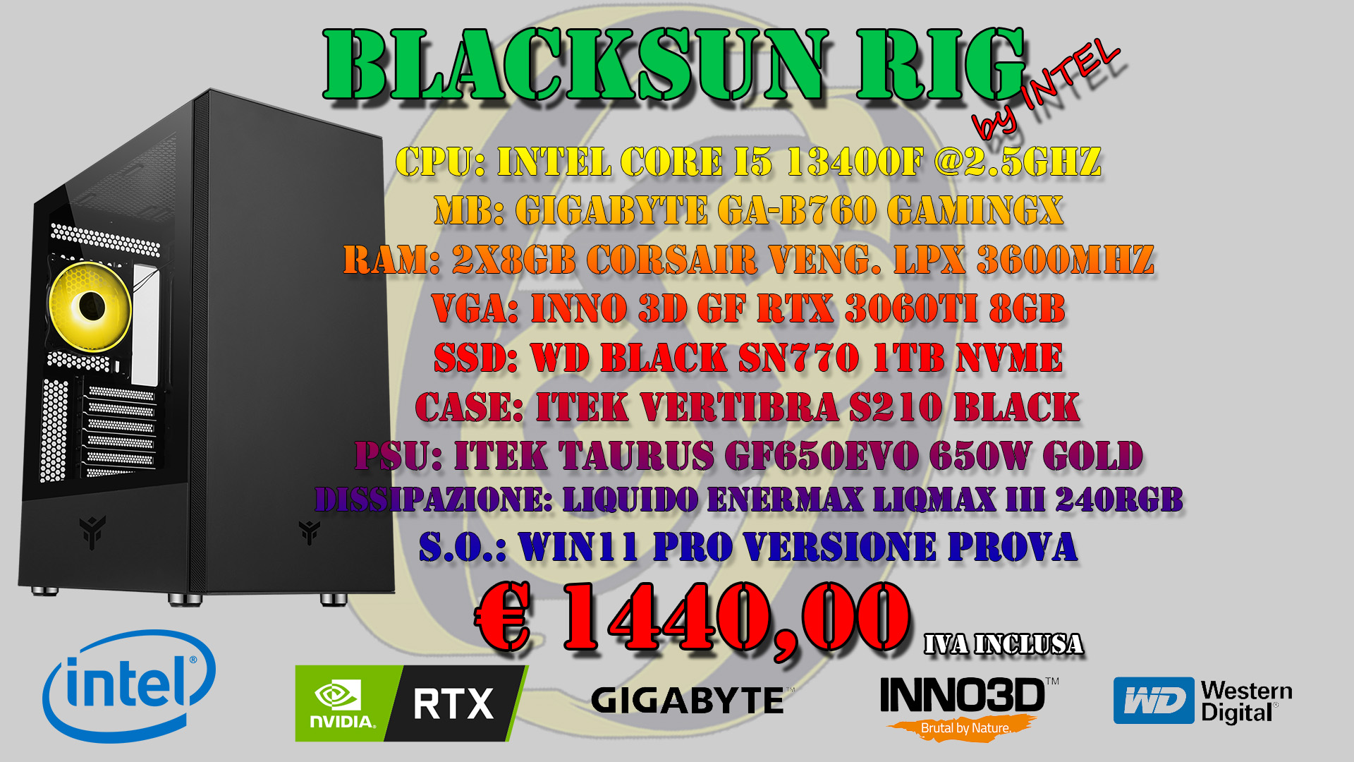 BLACKSUN RIG  - RTX 3060TI