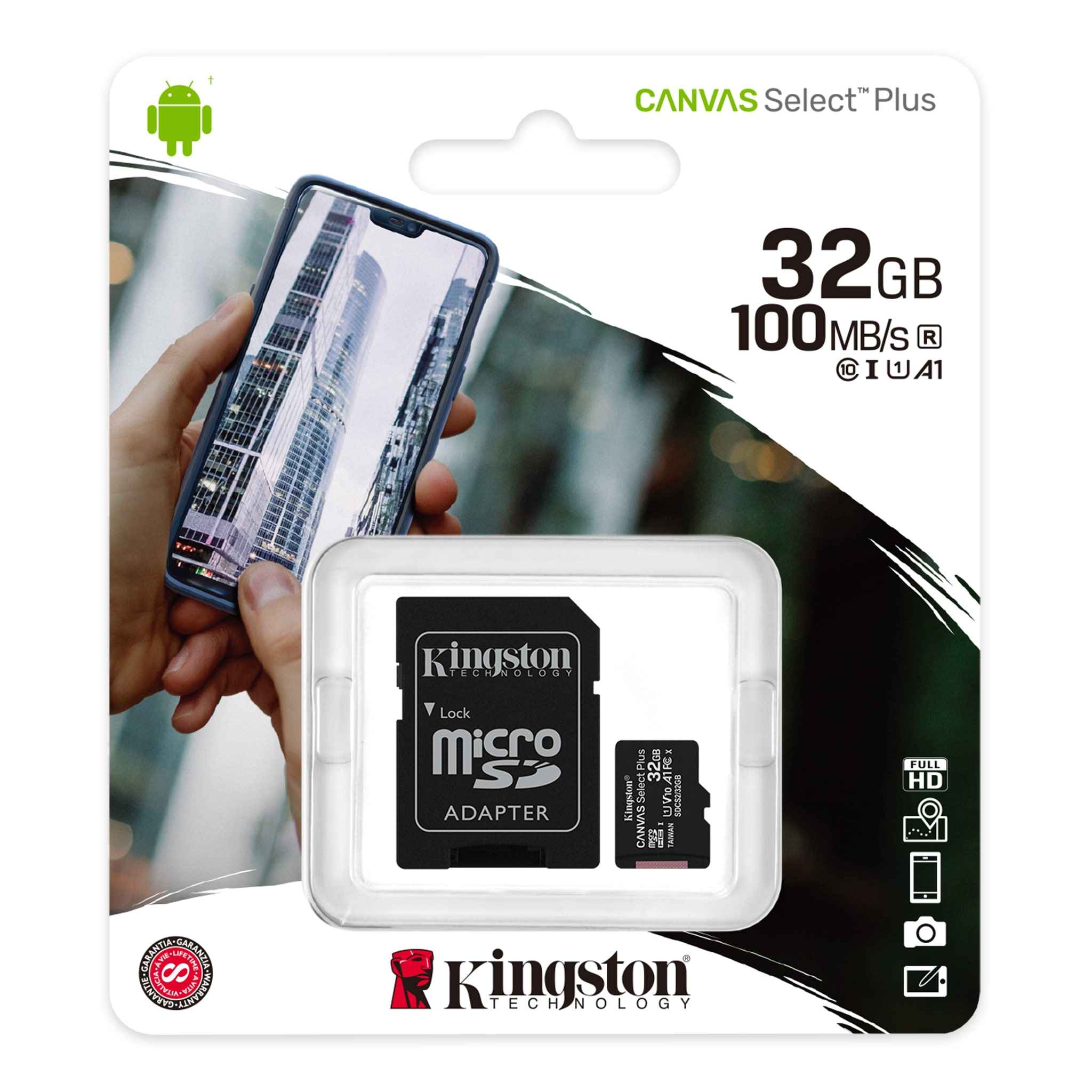 MICRO SD KINGSTON CANVAS PLUS 32GB HC 10