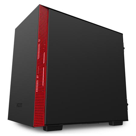 CASE NZXT H210 BLACK/RED Mini-ITX