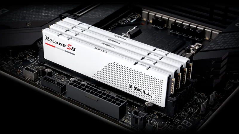 G.SKILL 2X16GB Ripjaws S5 DDR5 6000 C30 WHITE - immagine 2
