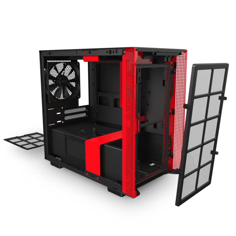 CASE NZXT H210 BLACK/RED Mini-ITX - immagine 3