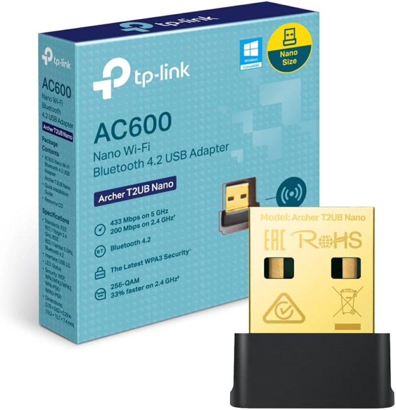 TP-LINK ARCHER T2U NANO AC600 W/L USB 2.0