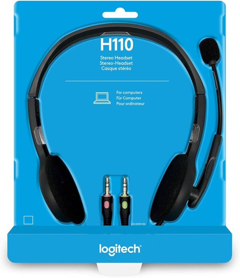 CUFFIA+MICROFONO LOGITECH H110 JACK 3,5"