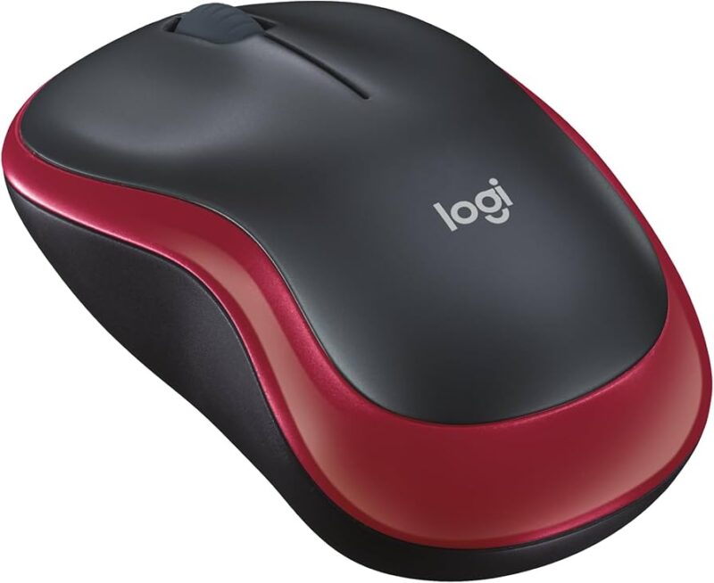 MOUSE LOGITECH M185 W/L USB 2.0 RED