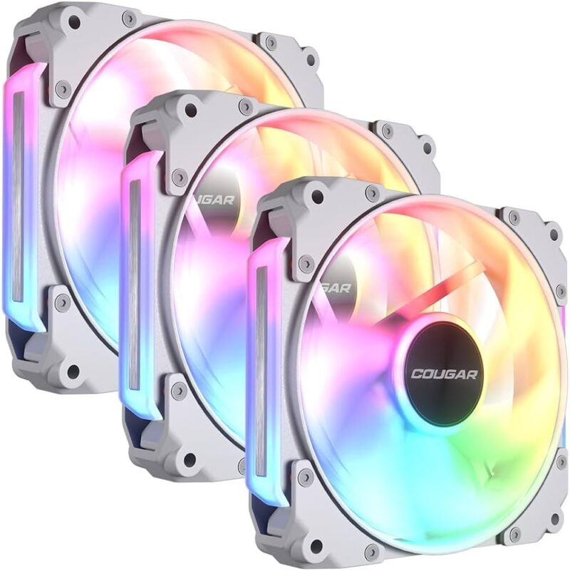 KIT VENTOLE COUGAR APOLAR 120 ARGB WHITE 3PZ 12X12 - immagine 2