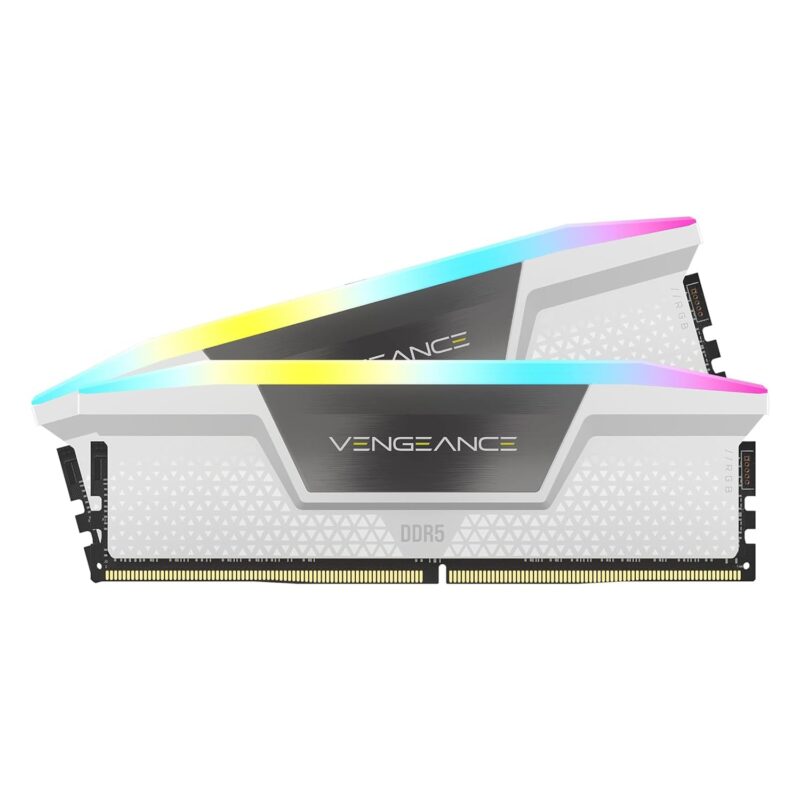 CORSAIR 2X16GB VENGEANCE RGB DDR5 6000 CL30 WHITE - immagine 2