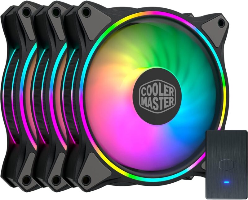 COOLER MASTER MASTERFAN MF120 HALO BLACK ARGB 12X12 TRIPACK