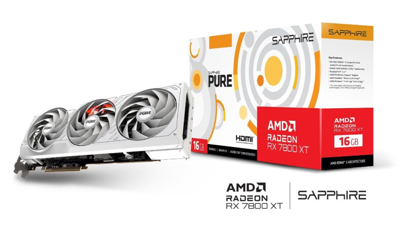 SAPPHIRE PURE RADEON RX 7800 XT 16GB GAMING OC WHITE