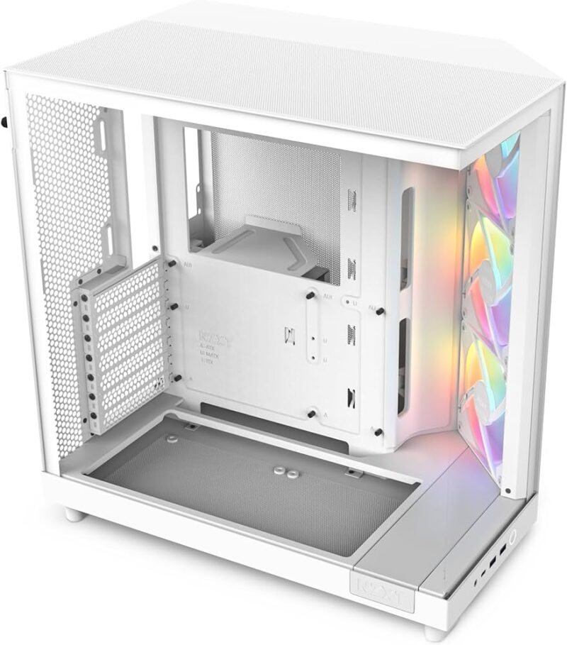 CASE NZXT H6 FLOW RGB WHITE - immagine 4