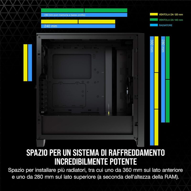 CASE CORSAIR 4000D AIRFLOW BLACK - immagine 5