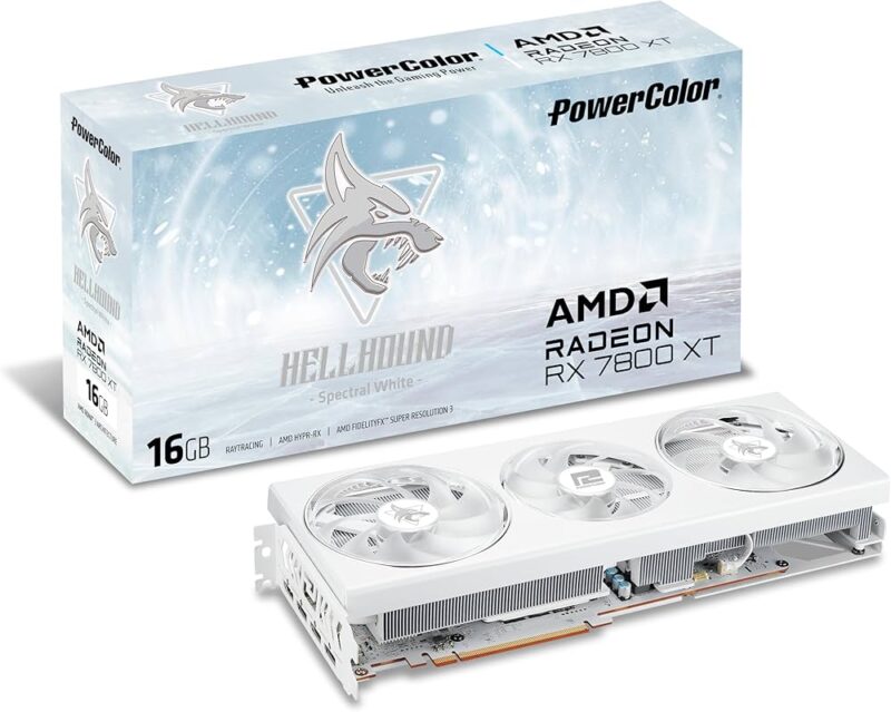 POWERCOLOR RADEON HELLHOUND WHITE RX 7800 XT 16GB