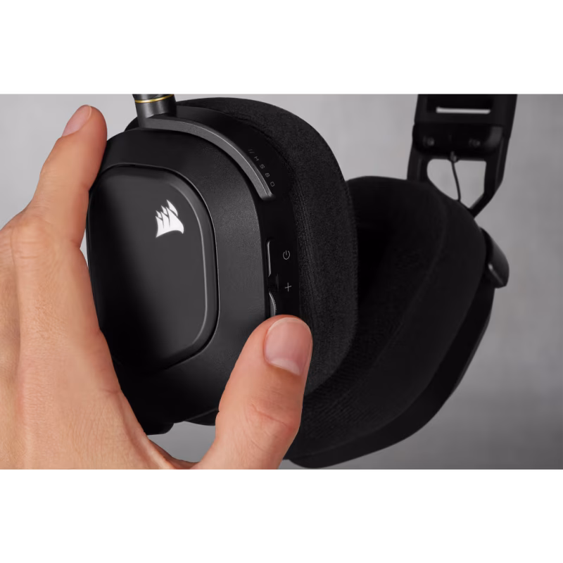 Corsair HS80 RGB Wireless Cuffia con Microfono PC Carbon "Corsair Renewed" - immagine 3