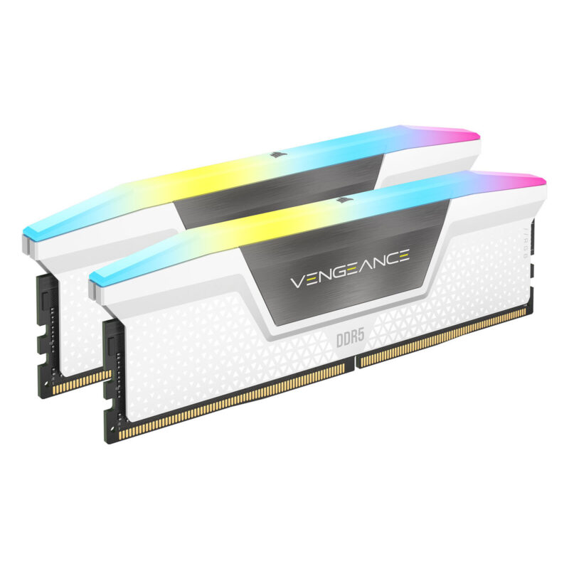 CORSAIR 2X16GB VENGEANCE RGB DDR5 6000 CL36 WHITE - immagine 2