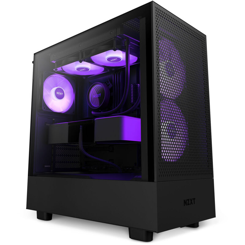 CASE NZXT H5 FLOW RGB BLACK - immagine 3
