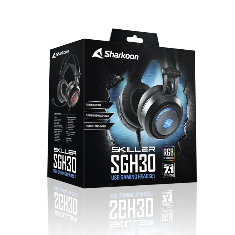 CUFFIA SHARKOON SKILLER SGH30 7.1 RGB BLACK