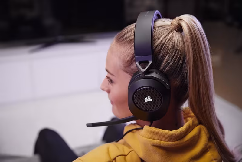 Corsair HS65 Wireless Cuffia con Microfono 7.1 PC/PS5/PS4 Carbonio "Corsair Renewed" - immagine 3