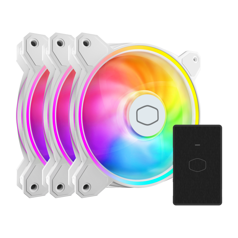 KIT COOLER MASTER MASTERFAN MF120 HALO WHITE ARGB 12X12 3PZ