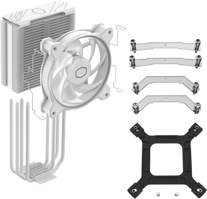 COOLER MASTER HYPER 212 HALO WHITE ARGB SK1700/1200/AM4/AM5 - immagine 2