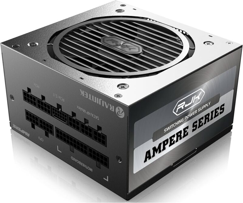 ALIMENTATORE RAIJINTEK AMPERE 1200W 80+ ATX 3.0 PLATINUM FULL MODULAR BLACK - immagine 3
