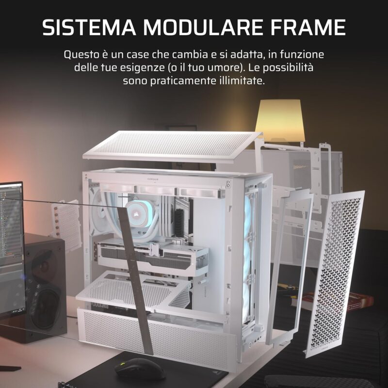 CASE CORSAIR FRAME 4000D RS ARGB WHITE - immagine 6