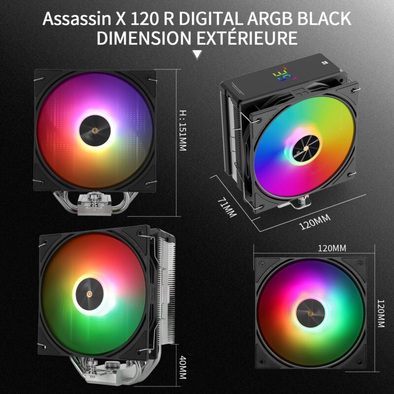 THERMALRIGHT ASSASIN X 120 R DIGITAL ARGB BLACK - immagine 5