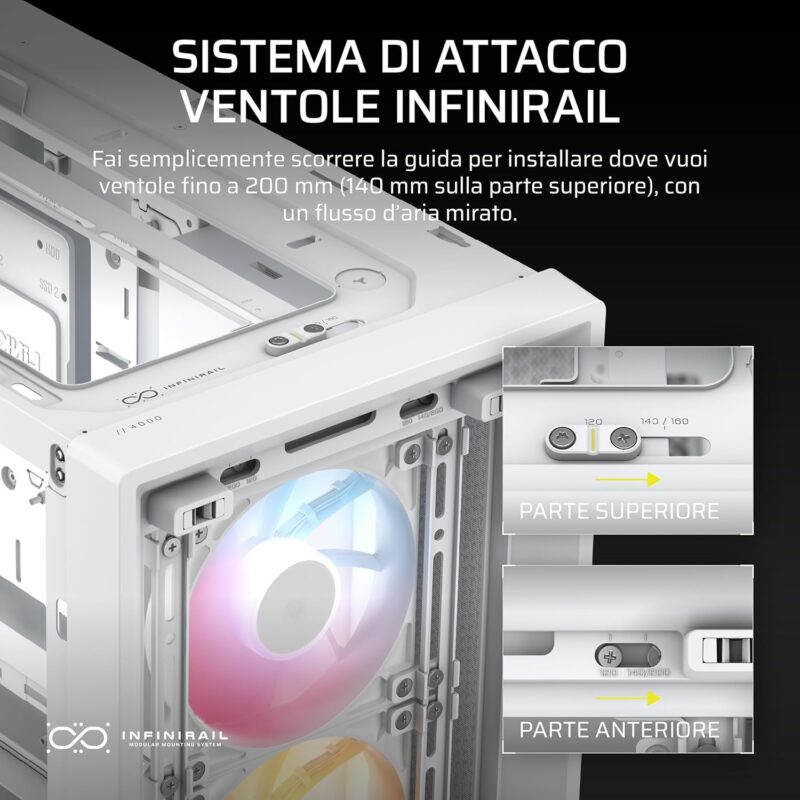 CASE CORSAIR FRAME 4000D RS ARGB WHITE - immagine 5