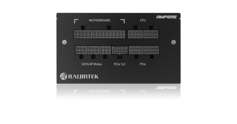 ALIMENTATORE RAIJINTEK AMPERE 1200W 80+ ATX 3.0 PLATINUM FULL MODULAR BLACK - immagine 2