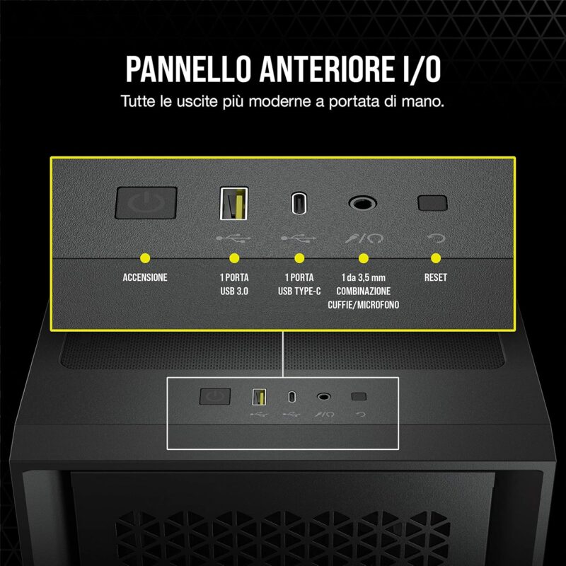 CASE CORSAIR 4000D AIRFLOW BLACK - immagine 2