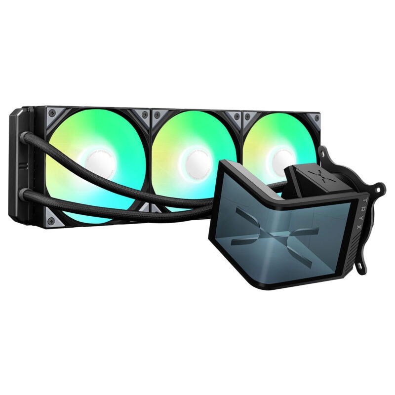TRYX PANORAMA 360 SE ARGB LCD 2K 3D CURVO 360mm BLACK - immagine 3