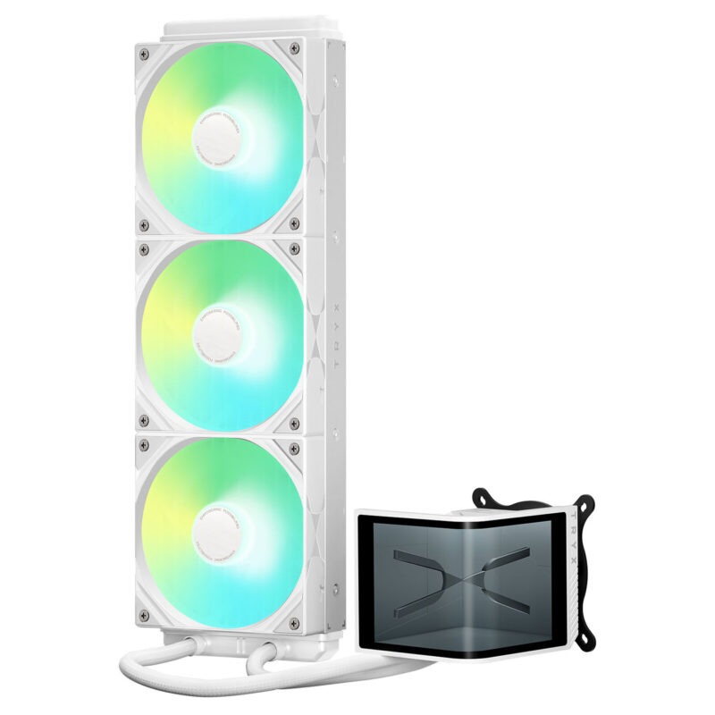 TRYX PANORAMA 360 SE ARGB LCD 2K 3D CURVO 360mm WHITE - immagine 5