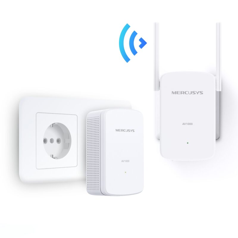 KIT POWERLINE WIFI MERCURY MP510 1000Mbps/300Mbps 2PZ - immagine 2