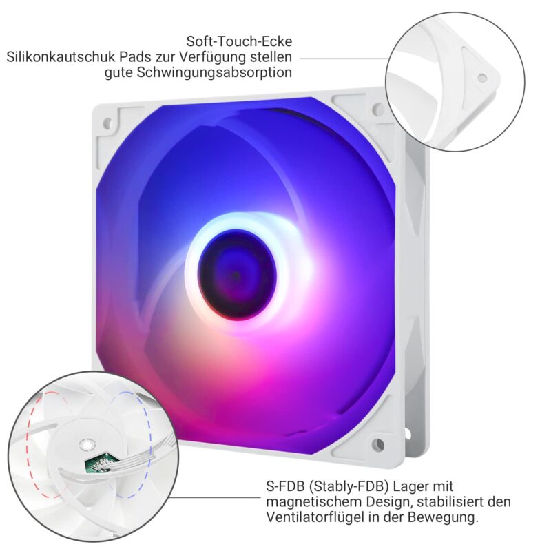 KIT THERMALRIGHT TL-C12CW-S X3 12X12 WHITE 3PZ - immagine 2