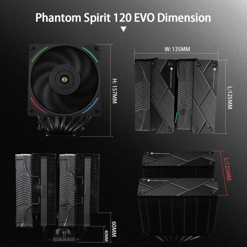 THERMALRIGHT PHANTOM SPIRIT 120 EVO BLACK - immagine 3