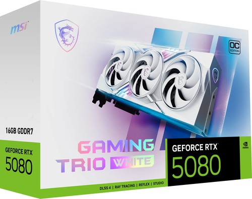 MSI GEFORCE RTX 5080 GAMING X TRIO OC WHITE 16GB - immagine 2