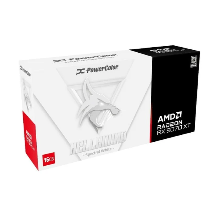 POWERCOLOR RADEON HELLHOUND SPECTRAL WHITE RX 9070 XT OC 16GB