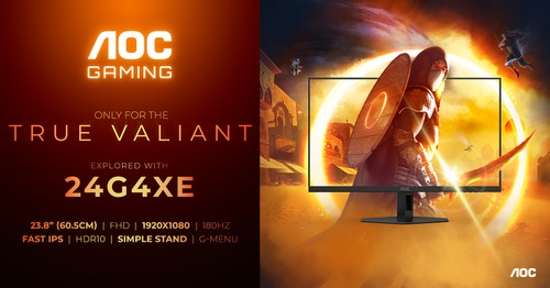 Monitor 24" AOC 24G4XE 180Hz IPS FHD 1ms HDR Multimediale 2*HDMI/DP - immagine 2