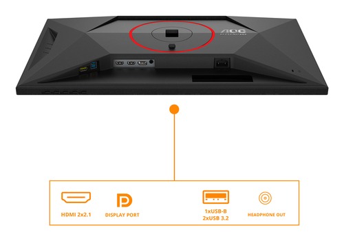 Monitor 27" AOC U27G4R Fast IPS Dual Frame 4K UHD 160Hz / Full HD 320Hz 1ms Pivot Hub USB 2*HDMI - immagine 4