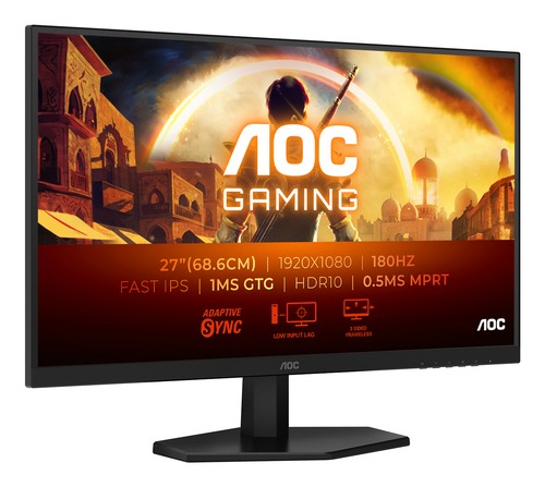 Monitor 27" AOC 27G42E IPS 180Hz FHD 1ms Adaptive Sync HDMI/DisplayPort - immagine 2