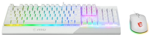 KIT TASTIERA MSI VIGOR GK30 ARGB+ MOUSE MSI GM11 RGB WHITE - immagine 4