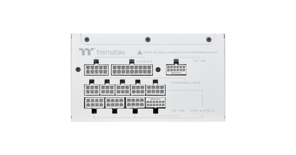 ALIMENTATORE THERMALTAKE TOUGHPOWER GT1200 SNOW 1200W 80+ GOLD FULL MODULAR - immagine 4