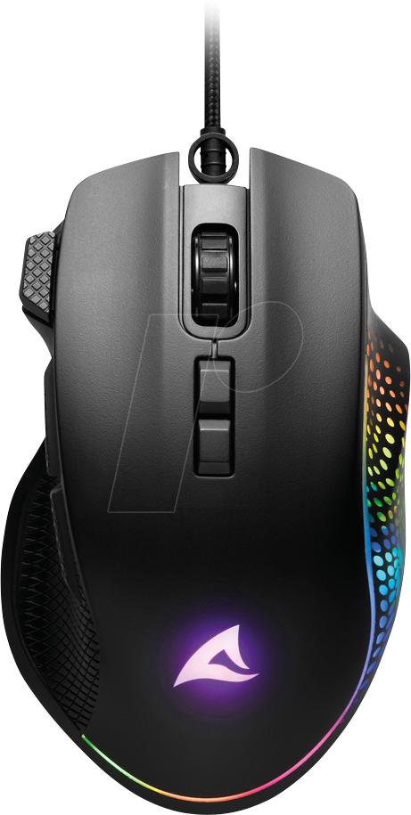 MOUSE SHARKOON SHARK FORCE 3 ARGB 12800Dpi - immagine 3