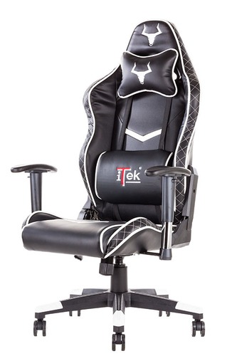 ITEK GAMING CHAIR TAURUS E1 BLACK/WHITE - immagine 2