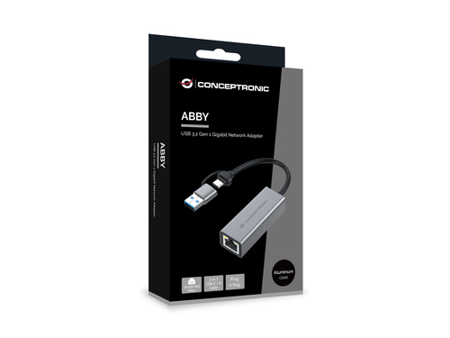 SCHEDA DI RETE CONCEPTRONIC ABBY 10/100/1000 USB 3.0/TYPE-C - immagine 5
