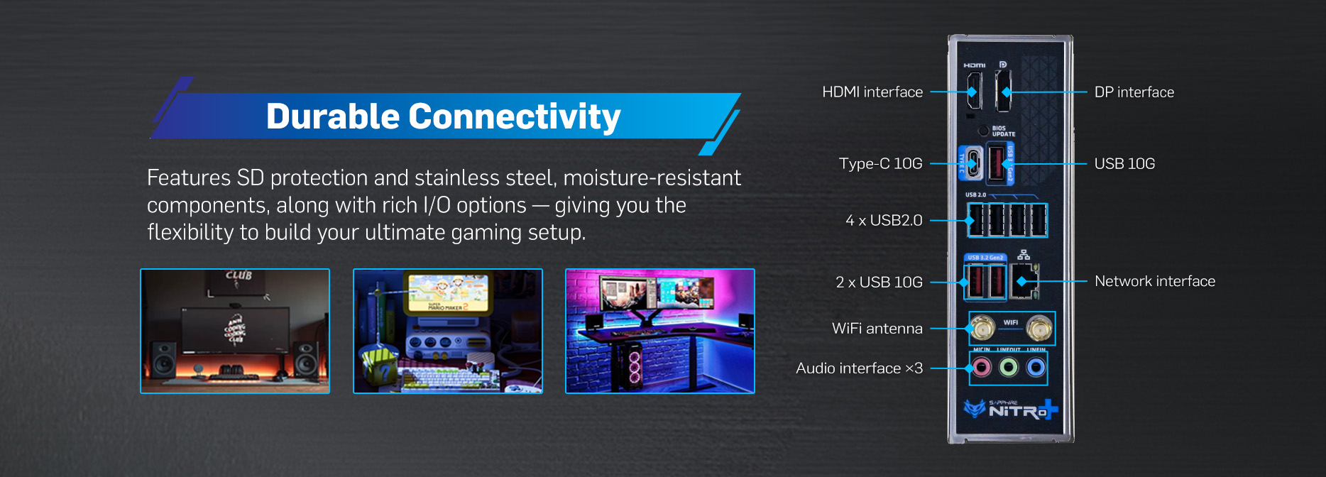 SAPPHIRE NITRO+ B850A WIFI 7 AM5 ATX - immagine 7