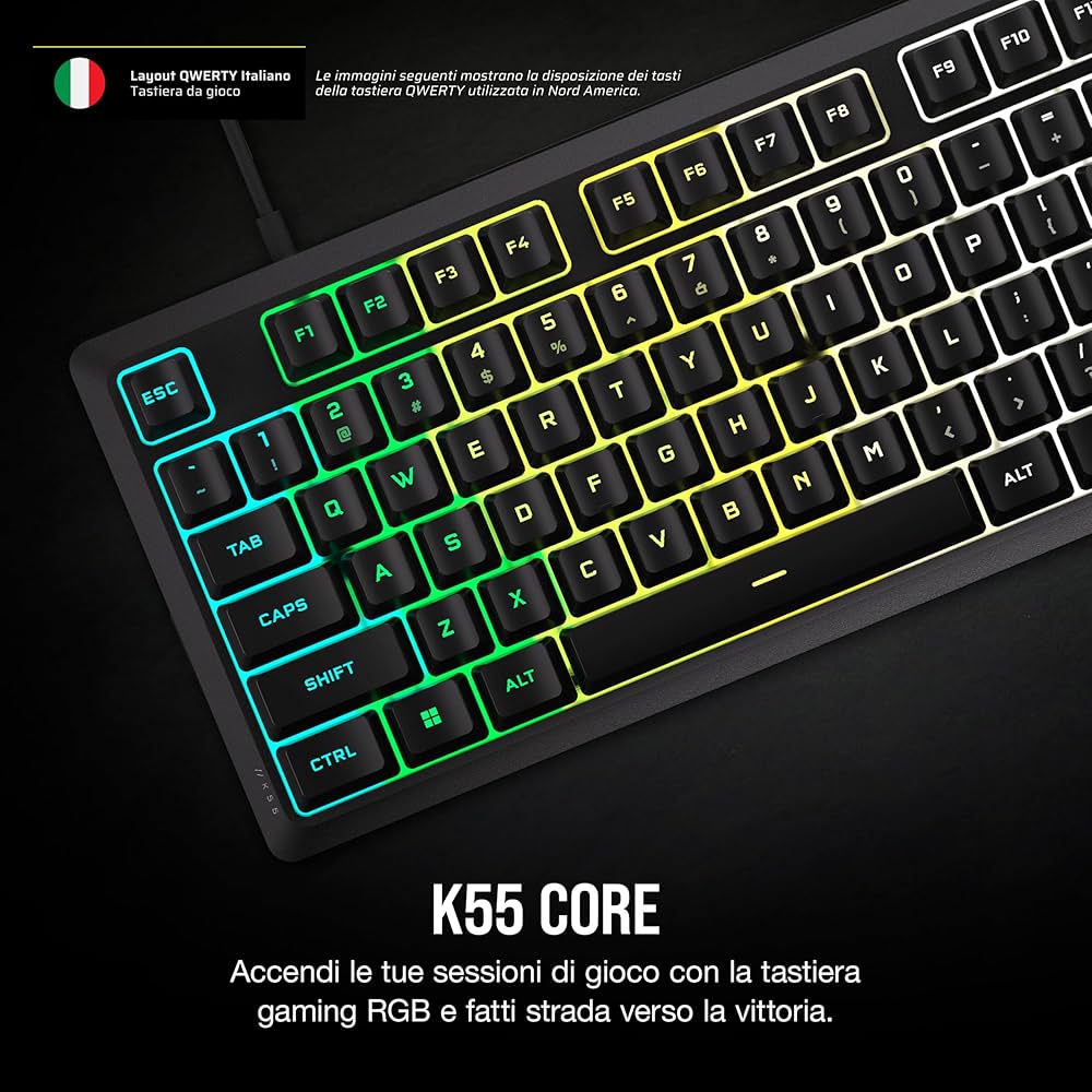 TASTIERA CORSAIR K55 CORE RGB - immagine 2