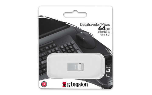 PEN DRIVE KINGSTON DTMC3G2/64GB MICRO METAL USB 3.2 - immagine 4